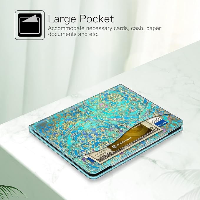 Fintie Multi-Angle Folio Case for iPad Pro 12.9 6th/5th/4th/3rd Generation | Multiple Viewing Angles Pencil Holder &amp Storage Pocket Drop Protection Pencil Charging Auto Sleep/Wake Blooming Hi