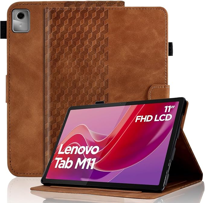 Case for Lenovo Tab M11/Tab K11 LTE 11 2024 Cover (Model:TB330FU) Magnetic PU Leather Folio Adjustable Stand Case Foldable Card Holder Multi-Angle Lenovo Tab M11Black