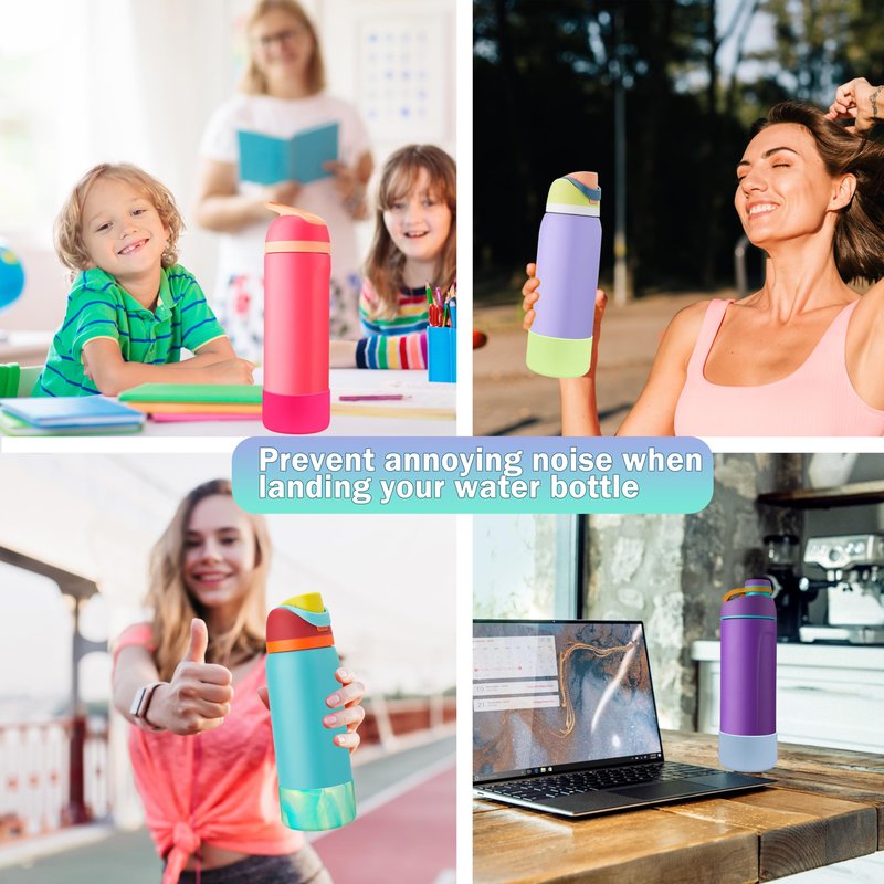 HEYSKAY 2PCS Silicone Boot for Owala Flask Water Bottle 32oz Anti-Slip Protective Sleeve for Owala Twist,FreeSip and Flip Stainless Steel Water Bottle BPA-Free Boot Bottom Base