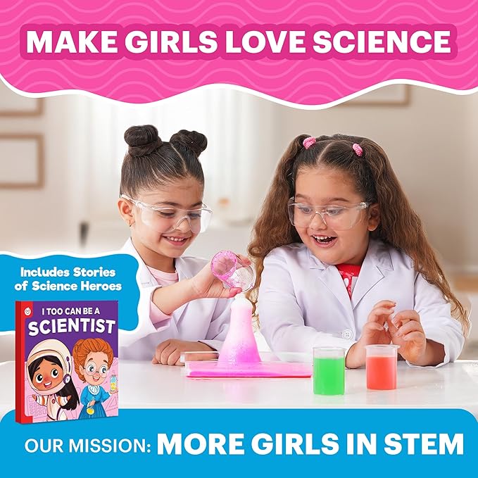 Doctor Jupiter Preschool Science Kit for Girls Ages 3-5 | Toddler Learning Activities, Birthday Gift Ideas for 3-4-5 Year Old Girls | Learning & Educational Toy STEM Kit with 100+ Experiments