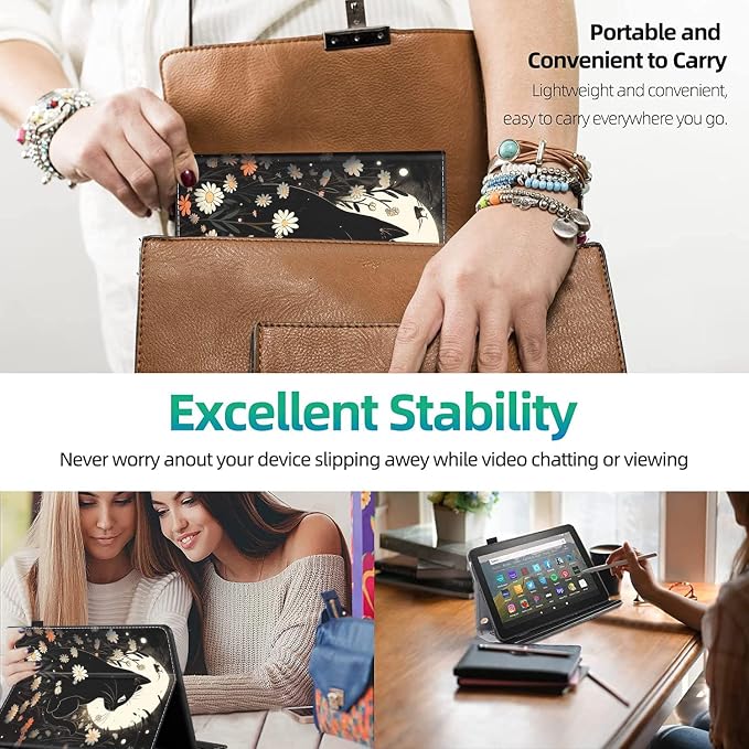 Case Cover for Amazon All-New Kindle Fire 7 Tablet (2022 Release-12th Generation) Latest Model 7 Slim Folding Stand Cover with Auto Wake/Sleep Dancing Skeleton in Mexican Costume