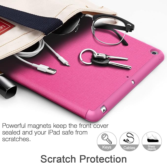 Soke Case Fits for iPad 6th/5th Generation with Pencil Holder - [Full Body Protection + Auto Wake/Sleep] Shockproof Soft TPU Back Cover for Apple iPad 9.7 inch 2018/2017 Black