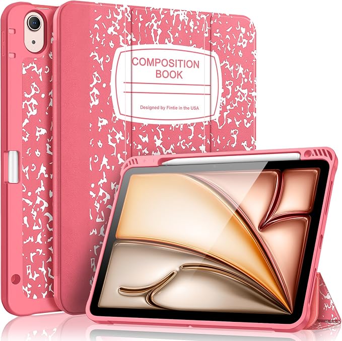 Fintie Slim Case for iPad Air 11-inch &amp iPad Air 5th/4th Generation 10.9 in | Tri-Fold Stand Flexible Soft TPU Back Cover Shockproof Protection Pencil Holder Scratch-Resistant Composition Lil