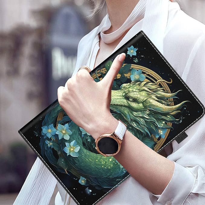 Case for All-New Amazon Fire HD 10 and 10 Plus Tablet (13th/11th Generation 2023/2021 Release) 10.1 Multi-Angle Smart Stand Cover Auto Sleep/Wake Skull and Fire