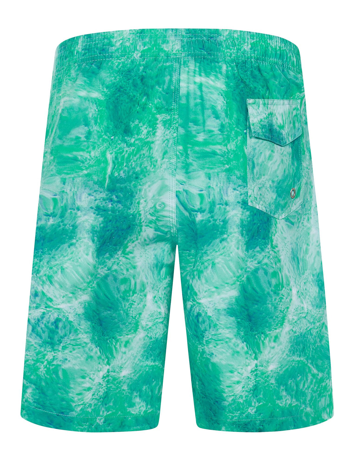 ELETOP Men's Swim Trunks Quick Dry Bathing Suit Swimming Board Shorts Mesh Lining Beach Swimwear Oil Painting Green S