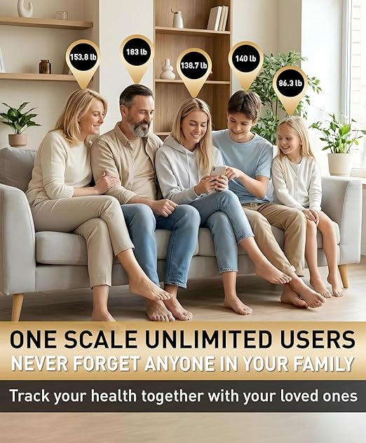 Homerz Smart Scale Pro Max – Bend-Free Smart Scale with BMI, Body Fat, Muscle Mass, Full Body Composition Scale with Digital Weight Tracking, Body Scan Scale with Handle, Body Fat Scanner