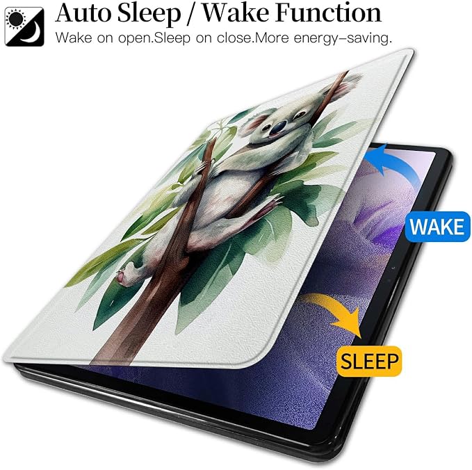 iPad 10.2 Case 2021-2019Atercolor Koala | 360° rotating stand case with auto sleep/wake slim protective cover for iPad 10.2 9th/8th/7th Gen