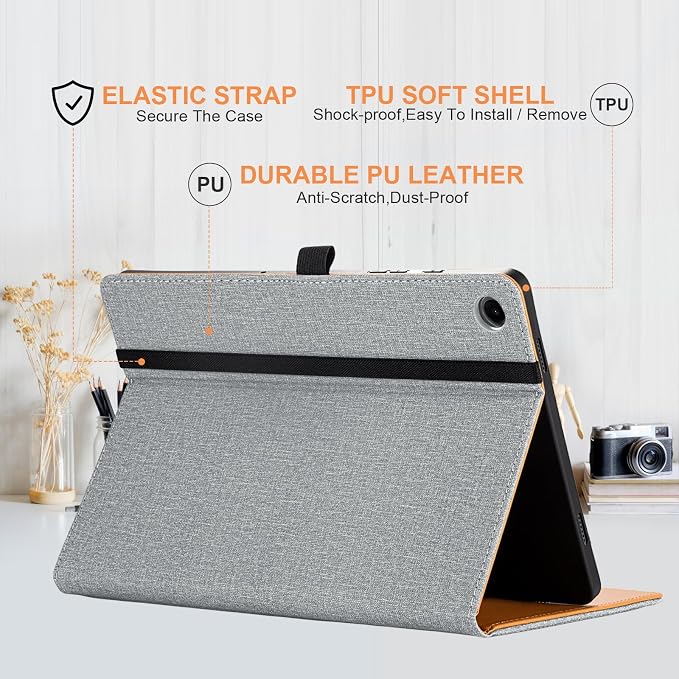 for Samsung Galaxy Tab A9 Plus Case Multiangle Stand for Samsung Tab A9 Plus Tablet Case 11 Inch SM-X210/SM-X216/SM-X218Black