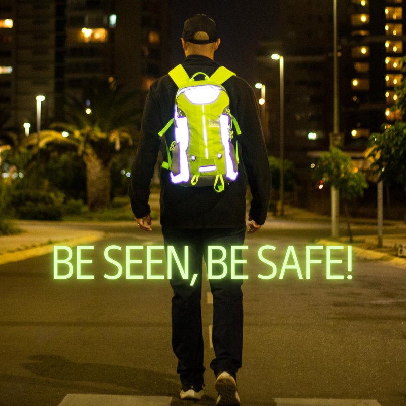 riderbag Reflective Motorcycle Backpack, Hi Viz Commuter Riding Bag