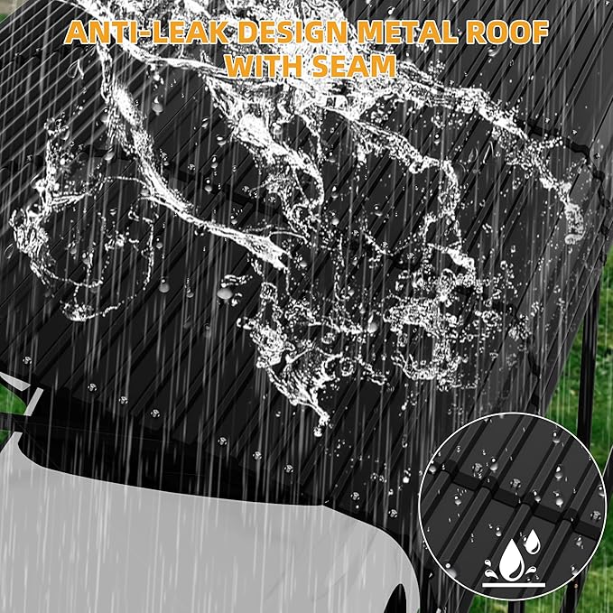 20 x 20 FT Metal Carport with Galvanized Steel Roof, Heavy Duty Metal Roof Carport with Enhanced Base, Tall MetalCarport Kits Garage for Tractors, Trucks, Boats, Cars