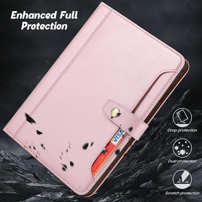 Flip Case for Apple iPad 10.2 9th 8th 7th Generation 2021/2020/2019 Pencil Holder Smart Cover Auto Sleep Wake Protective Documents Pocket Stand Snap Closure Case for iPad 10.2 Inch Black