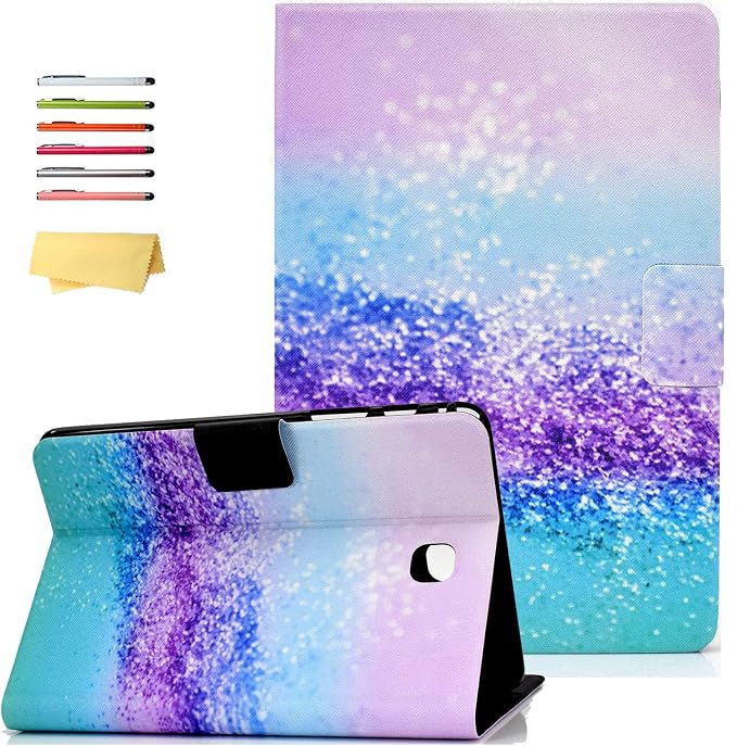 Case for Samsung Galaxy Tab A 8.0 inch Tablet Case 2015 (Model SM-T350/T355/P350/P355) with Pencil Holder [Auto Sleep/Wake] Stand Folio PU Leather Shockproof Cover Magnetic Smart WalletNight