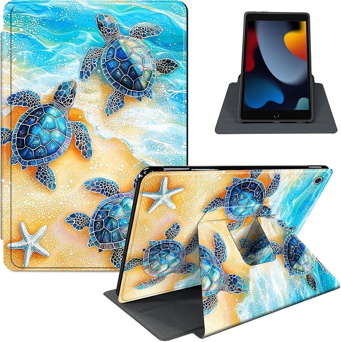 for iPad 11th Generation (A16 2025) 11 / iPad 10th Gen 10.9 2022 Case 360° Rotating PU Leather Stand Cover with Auto Sleep/Wake Shockproof TPU Backl Two Dragons Fighting