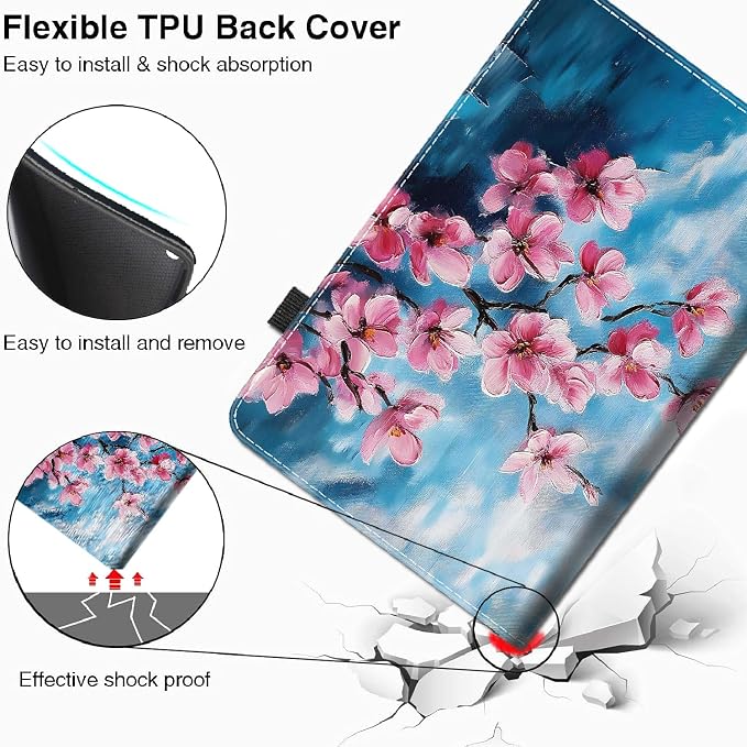 Case for Amazon Kindle Fire Max 11 Tablet (13th Generation 2023 Release) - Slim Fit Standing Cover with Auto Sleep/Wake for All-New Fire 11 Max Tablet Peach Blossom
