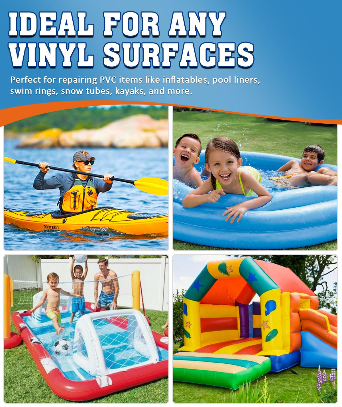 EPN Air Mattress Patch Kit, Waterproof Vinyl Pool Liner Repair Kit, 80 mL