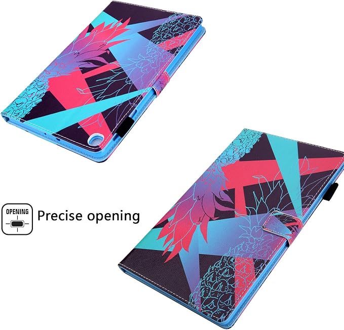 for Galaxy Tab A 8.4 Case 2020 Model (SM-T307/T307U) with Pencil Holder Pockets Multi-Angle Viewing Folio Stand PU Leather Shockproof TPU Cover for Samsung Tab A 8.4 T307 Black Rose Flower