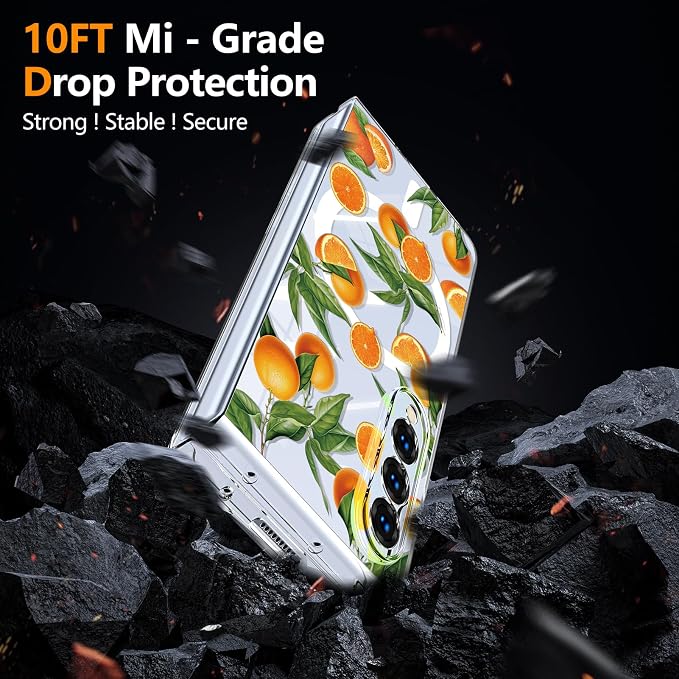 for Galaxy Z Fold4 CaseBuilt-in Magnet CircleWireless Charging | Military-Grade Shockproof case Cover for Samsung Galaxy Z Fold4Anagallis