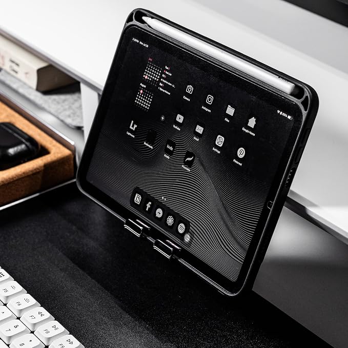 Raico Phone or Tablet Holder for Desk Cockpit Setup Deskshelf Modular Phone Tablet Stand (Polished Aluminium)