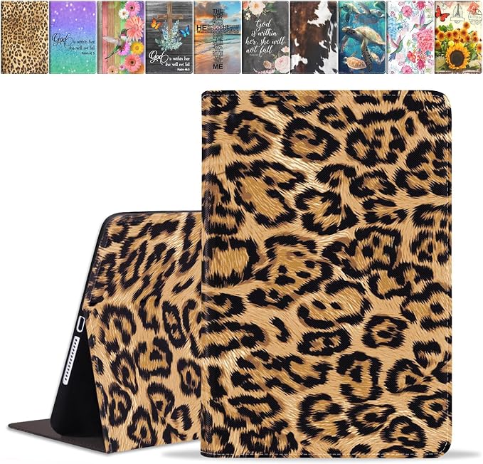 Case for iPad (A16) 11th Generation 11 Inch 2025 iPad 10th Generation 10.9 Inch 2022 Premium PU Leather Stand Folio Cover with Auto Sleep/Wake American Flag Sunflower and Cow