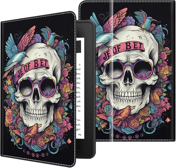 Case for 7 All-New Kindle Paperwhite 12th Gen 2024 &amp Kindle Colorsoft Signature Edition (2024 Release) PU Leather Folio Cover with Auto Wake/Sleep ，Blue Dragon
