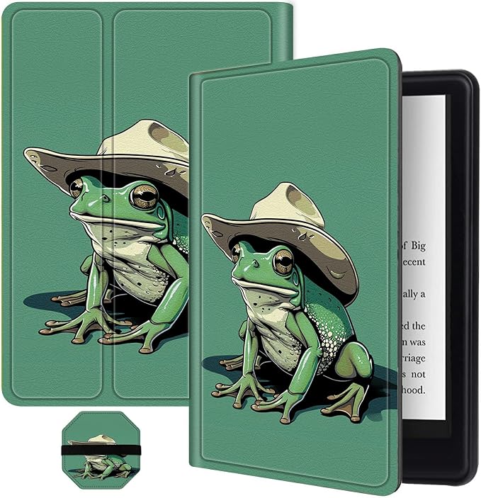 for All-New Kindle Fire HD 10 &amp 10 Plus Tablet (13th/11th Gen 2023/2021 Release) 10.1 + Screen Clean Pad Slim PU Leather Multi-Angle Kickstand Cover with Auto Wake/Sleep Horse with US Flag