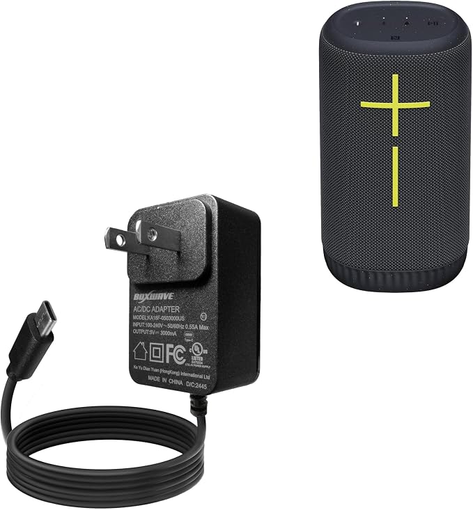 BoxWave Charger Compatible with Ultimate Ears Everboom - Wall Charger Direct (15W) Rapid Charge Your Device with Built-in 3ft Cable