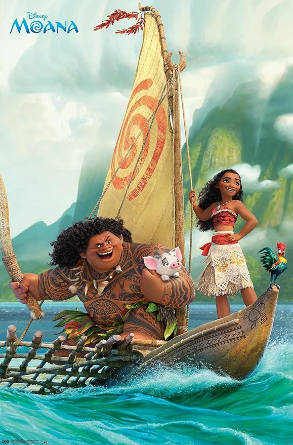 Disney Moana - Group Wall Poster, 19L" x 13W", Premium Unframed Version