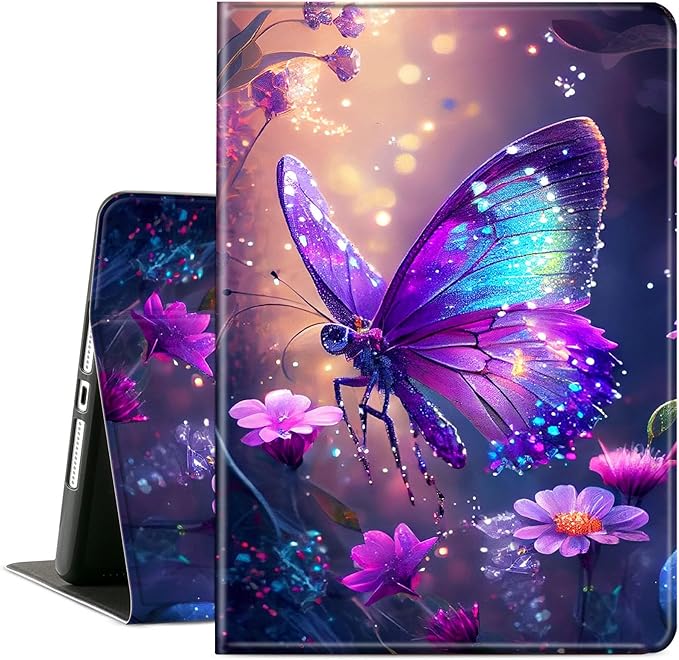 Case for Microsoft Surface Pro 11/10 / 9 13 InchPU Leather Cute Slim Folio Adjustable Stand Cover Case for Surface Pro 11th Edition AIArt Red Dragonfly