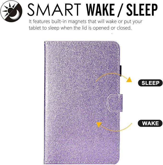 Dteck for Fire HD 8 Tablet Case (8th/7th/6th Generation-2018/2017/2016 Release) 8 Slim Folio Case with Auto Sleep Wake &amp Stand Function with Hand Strap Protective PU Leather Cute Cover Colorf