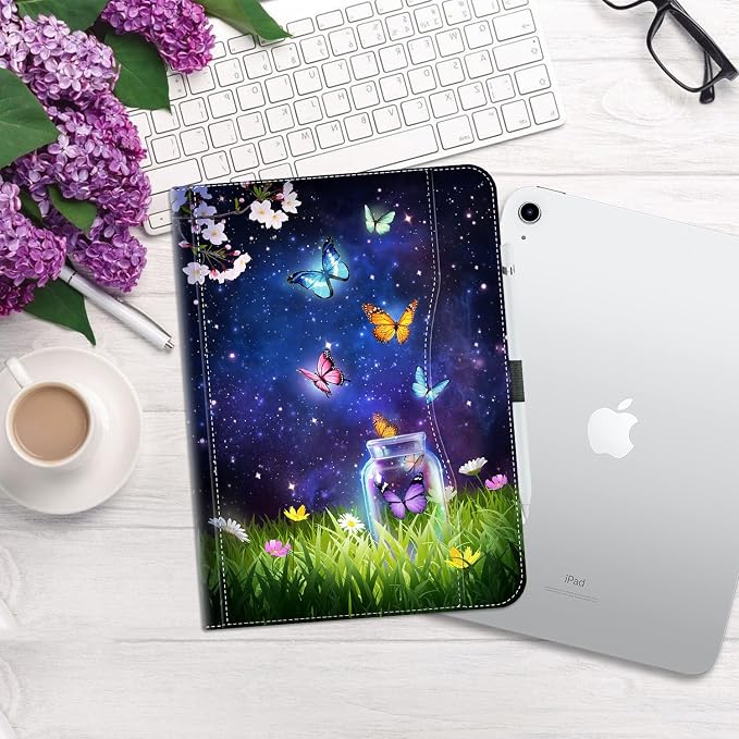 Vimorco for iPad A16 Case for iPad 11th/10th Generation Case Pencil Holder | for iPad Case 11th/10th Generation 11”/10.9” Typing Stand/4 Viewing Angles/Lightweight/Slim Auto Sleep/Wake Cyberpunk Te