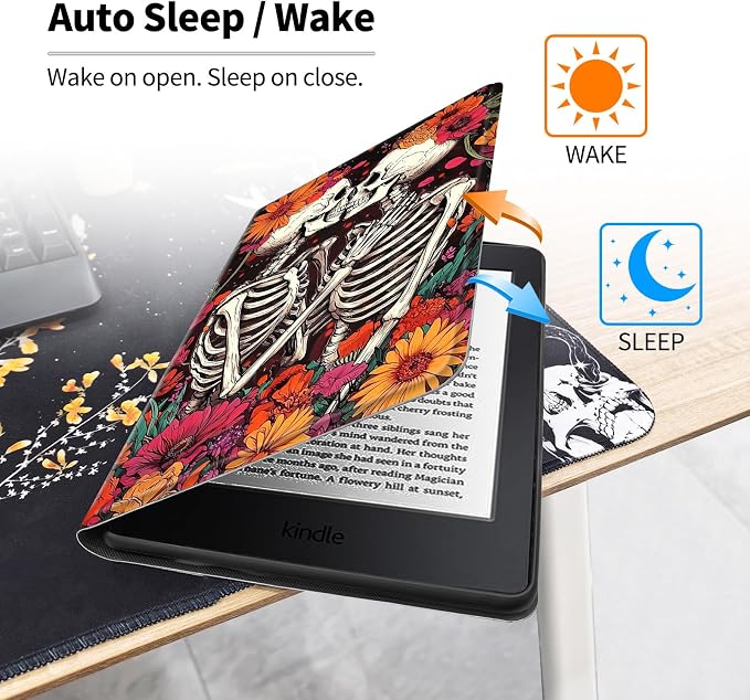 Case for All-New 7 Kindle Paperwhite 12th Gen 2024 &amp Kindle Colorsoft Signature EditionPU Leather Cover with Auto Sleep Wake FeatureAmerican Flag Eagle