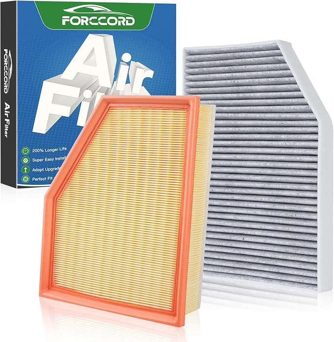 Cabin & Engine Air Filter Fit for 2018-2019 X3, 2019 X4; 2020-2021 X3;