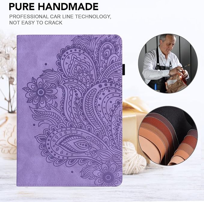 Case for Samsung Galaxy Tab S11 11 Inch PU Leather Multi-Angle Viewing Stand Wallet Protective Cover with Card Slots - Blue