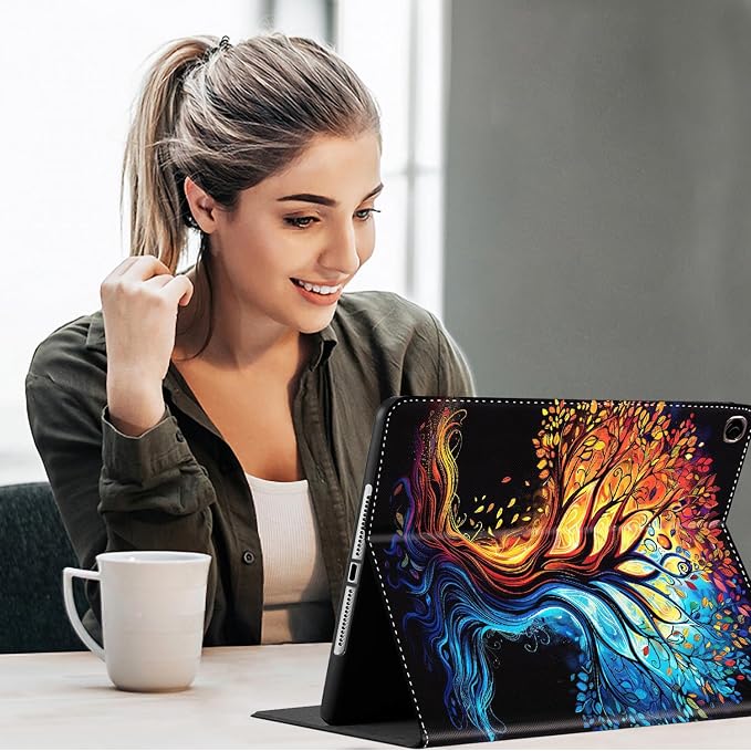 Case for New iPad (A16) 11th Generation 11 Inch 2025for iPad 10th Generation 2022 10.9 Inch Multi-Angle Stand Smart Cover Shockproof with Auto Wake/Sleep ，Starry Sky