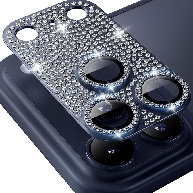 for iPhone 17 Pro Camera Lens Protector - 12FT Shatterproof | Military Grade Protection Strong Adsorption 9H+ Tempered Glass Camera Screen Full Protective Cover Case Friendly Black