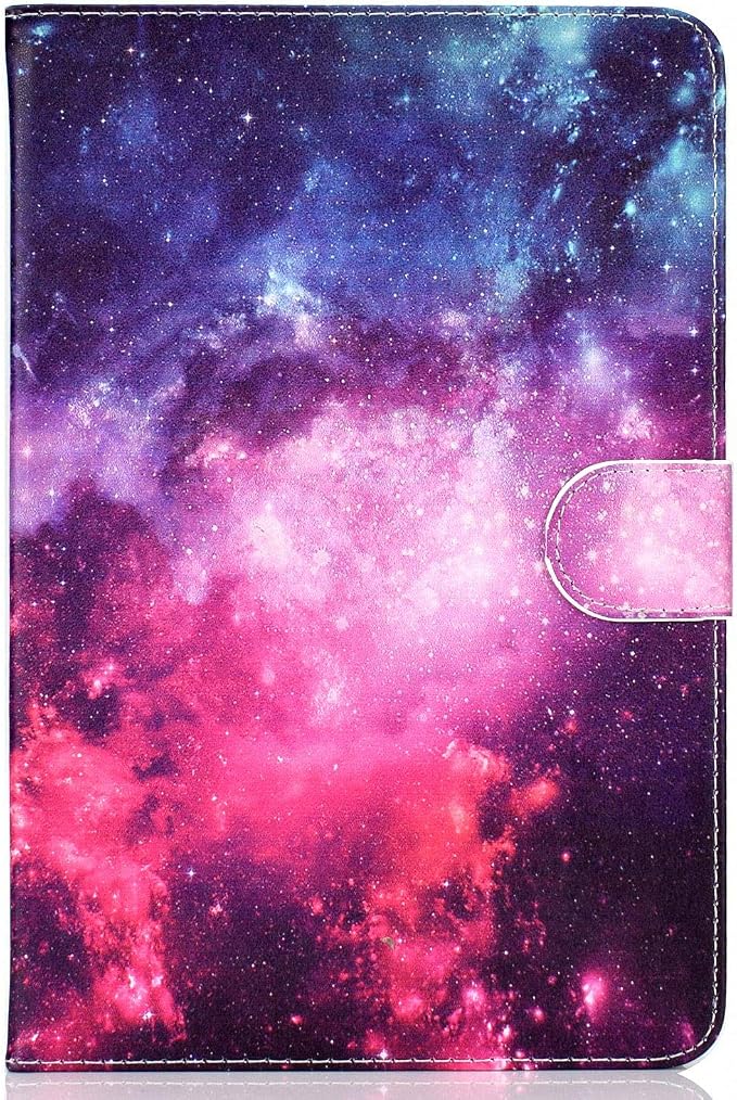 Universal 7 Inch Tablet Case Techcircle Ultra Slim Lightweight PU Leather Stand Folio Flip Wallet Protective Shell Case [Card Slots] [Magnetic Closure] for All 7 Android Tablet PC Cherry Blossom
