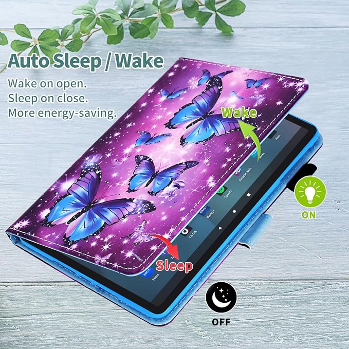 Kindle Fire Max 11 Case 13th Generation 2023 Release Fire Max 11 Tablet Case Embossed Suede Leather Folio Stand Cover with Auto Wake/Sleep &amp Card Slot &amp Pen Holder Brown Bird Flower Embossi