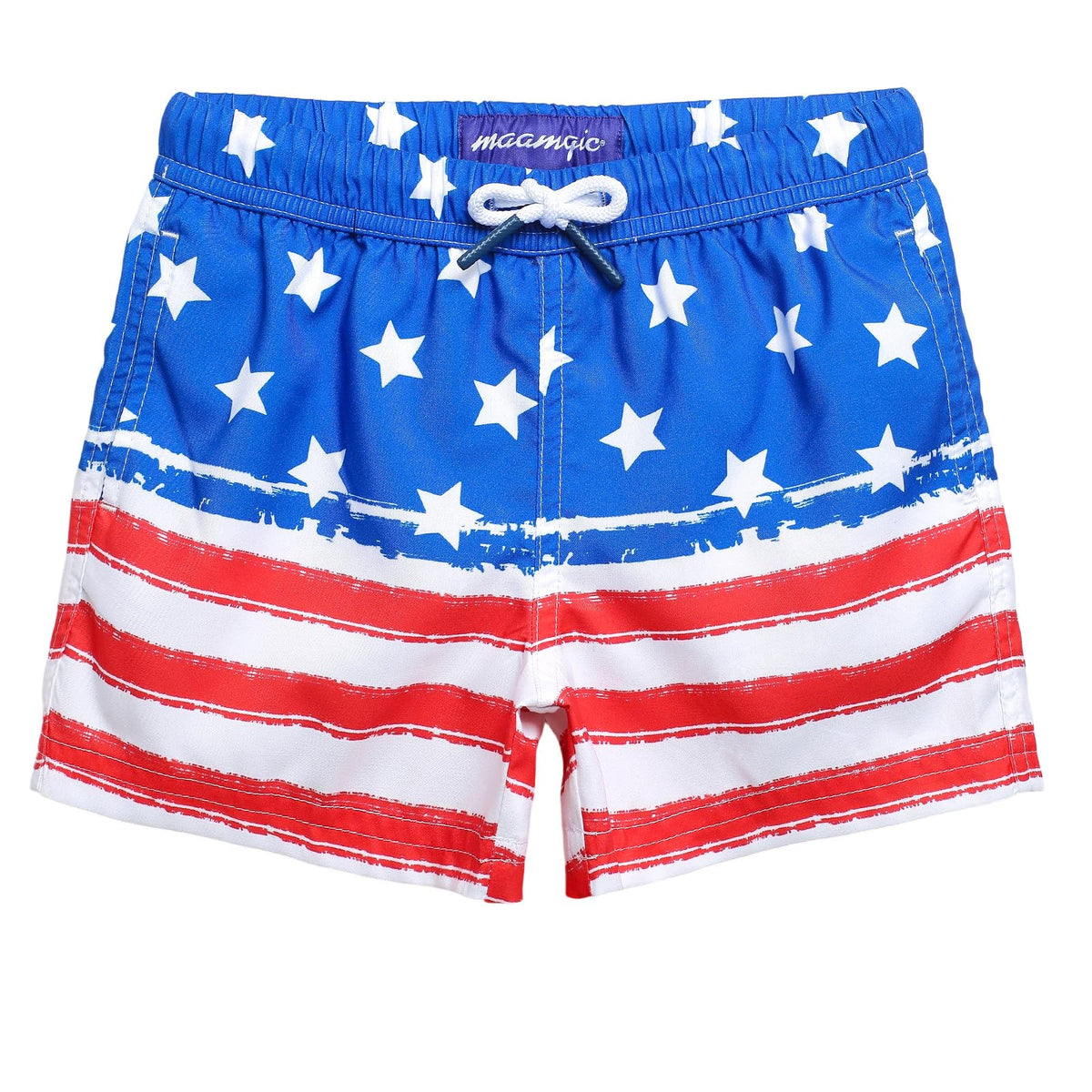 maamgic Boys Swim Trunks Toddler Swim Shorts Little Boys Bathing Suit Swimsuit Toddler Boy Swimwear Flag Blue 14-16 Years