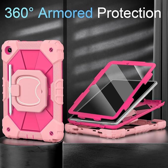 Auizotl Case for Samsung Galaxy Tab A11+/A9+ Plus 11 Inch with Screen Protector/Rotating Stand/Pen HolderMilitary Grade Shockproof Cover for Galaxy Tab A11 Plus /A9 Plus CasesBlack