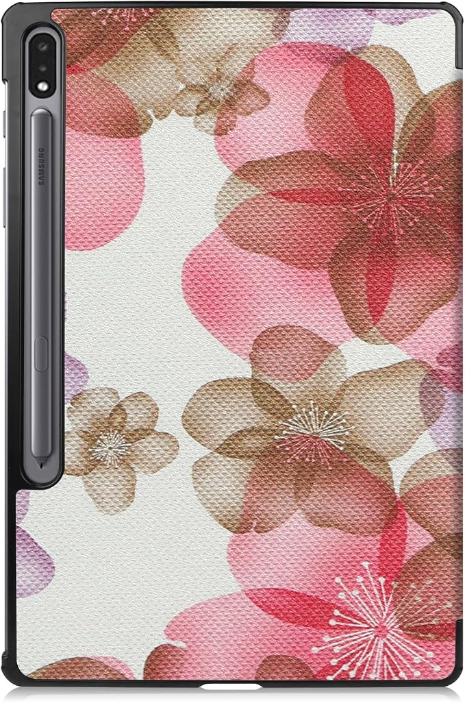 Gylint Folding Folio Stand Case for Samsung Galaxy Tab S9+ 2023 (Models: SM-X810/X816/X818) Ultra-Thin PU Leather Smart Cover Pattern: Flower
