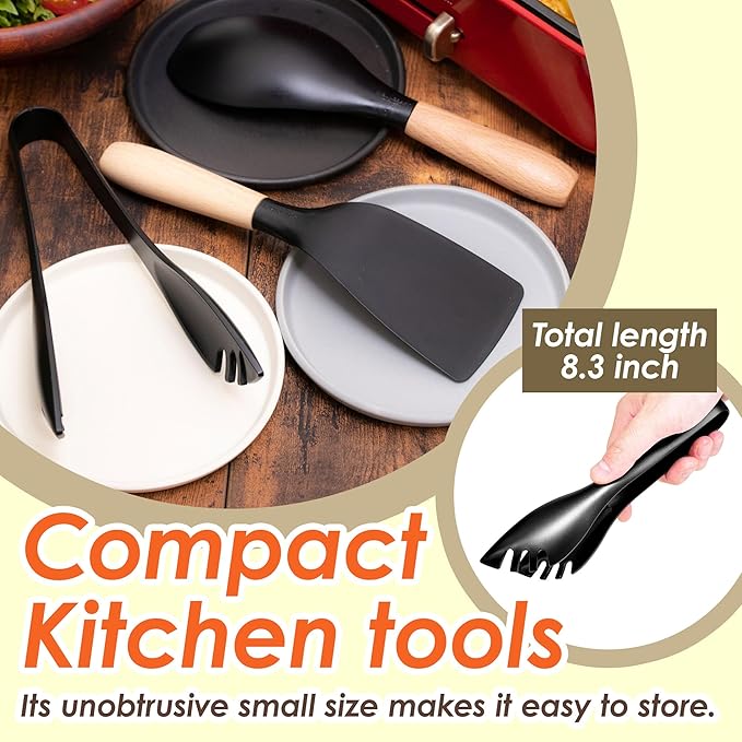Seki Japan Pasta Tong 8.3" Short Nylon Tong Heat Resistant to 356F Cooking