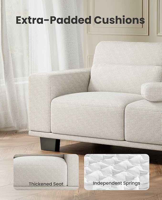 Amada 40" Oversized Accent Sofa Chair, Modern Armchair with Deep Seat, Comfy Upholstered Large Reading Chair with Removable Washable Covers for Living Room & Bedroom Office