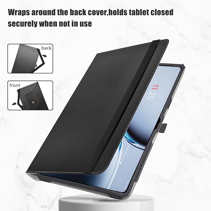 LiuShan Compatible with OnePlus Pad 3 Case360 Degree Rotation Stand PU Cover for OnePlus Pad 3 13.2 Android Tablet（Not Fit Other TabletBlack