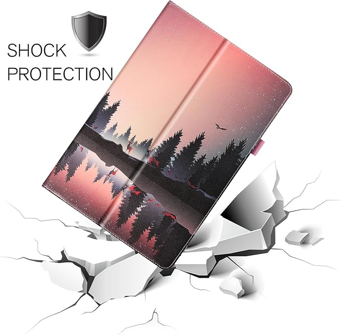 Folio Stand Case for onn. 8 Tablet (2024 Model Gen 4) - Folding Slim Magnetic PU Leather Protective Cover (Black)