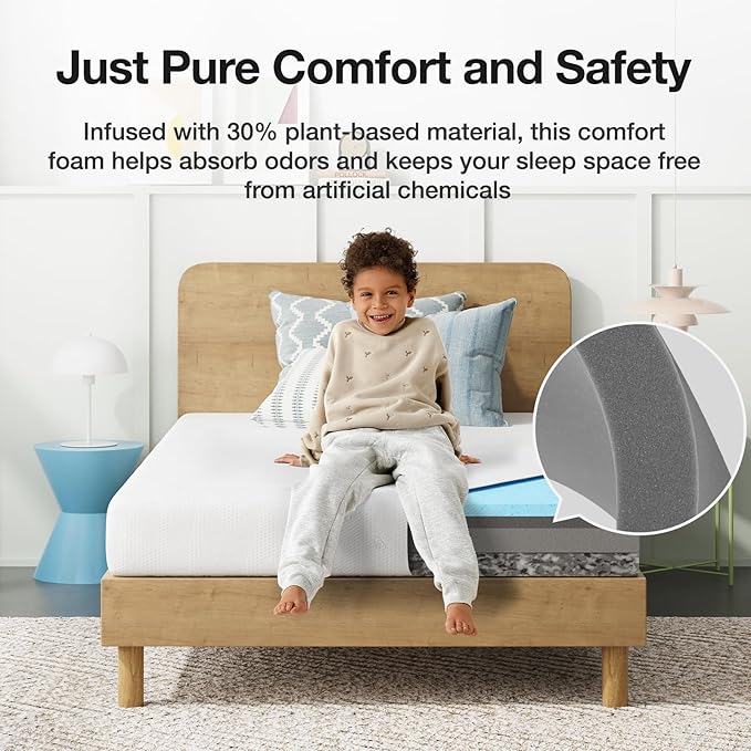 Novilla 5 Inch Queen Size Mattress, Gel Memory Foam Mattress for Cooling Night Sleep & Pressure Relief, CertiPUR-US Certified Mattresses Queen Size