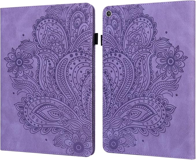 Fire HD 8 Case Slim Folding Stand Auto Wake/Sleep Wallet Case with Cards/Cash Holder for Amazon Fire HD 8(8th/7th/6th Gen 2018/2017/2016 Release)-Black