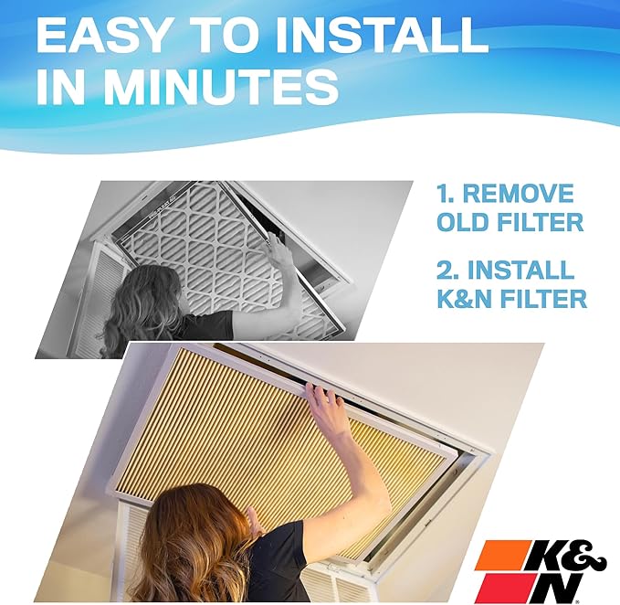 K&N 14x30x1 HVAC Furnace Air Filter, Lasts a Lifetime, Merv 11, the Last HVAC