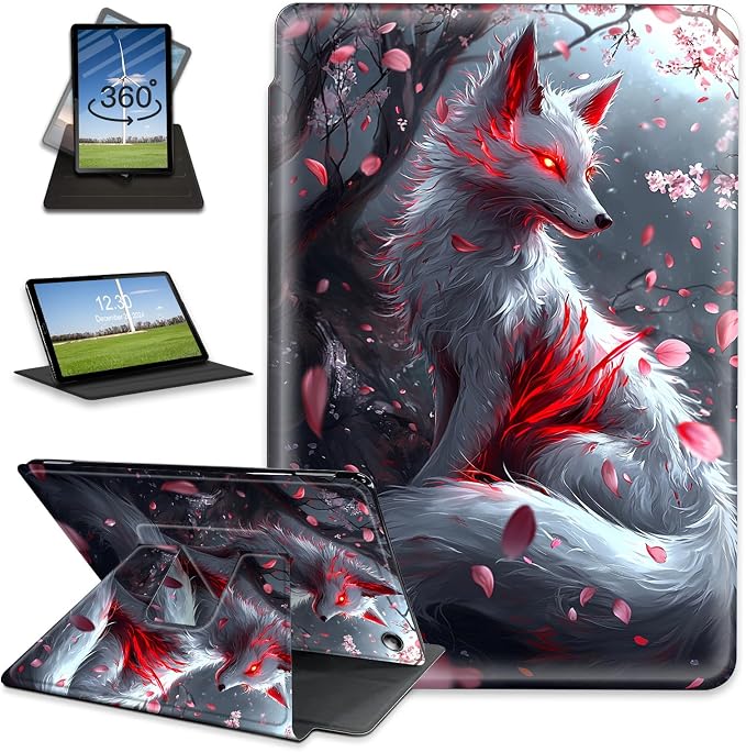 for Amazon Fire Max 11 2023 Release Table Case 11'' Rotating Auto Wake Sleep Leather Table Case for Amazon Fire Max 11 2023 Release Stand Bird Flowers Design for Woman Man