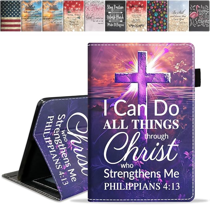 Case for Amazon Kindle Fire HD 8/Fire HD 8 Plus Tablet (12th/10th Generation 2024/2022/2020 Release) Slim PU Leather Cover with Card Slot &amp Auto Wake/Sleep African American Women