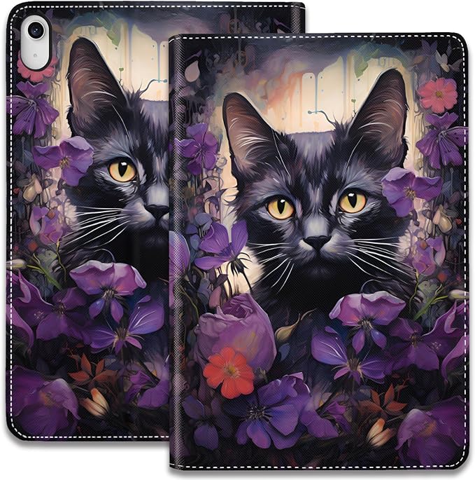 Case for iPad (A16) 11th Generation 11 Inch 2025 / iPad 10th Generation 10.9 Inch 2022 Ultra-Thin Multi-Angle Protective Cover with Auto Sleep/Wake A Dark Horse